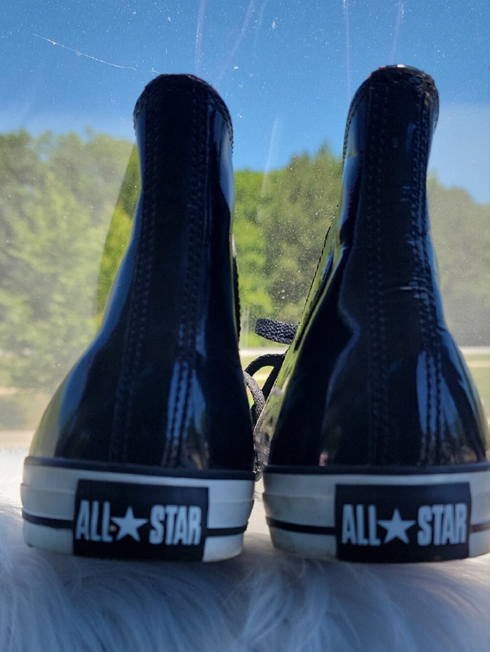Black High-Top Men's Leather Sneaker - Convererse All-star - Picture 2 of 5